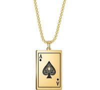 ZZHYGM Accessoires Ace of Spades Collier pour Hommes Femmes, Lucky Ace of Spades Colliers pour Hommes Jouant des Styles Punk