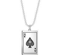 ZZHYGM Accessoires Ace of Spades Collier pour Hommes Femmes, Lucky Ace of Spades Colliers pour Hommes Jouant des Styles Punk