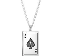 ZZHYGM Accessoires Ace of Spades Collier pour Hommes Femmes, Lucky Ace of Spades Colliers pour Hommes Jouant des Styles Punk
