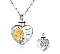 ZZHYGM Colliers de Tournesol Bijoux pour Cendres Collier à mémoire