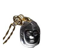 ZZHYGM Colliers Feng Shui Richesse Strawberry Bouddha Head Pendant guérison Crystal Amulet Lucky Wealth Ward Off Evil Epirs Collier for Women Men, Citrine Jewelry Gift (Couleur: