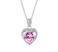 ZZHYGM Colliers Pendants pour Les Jours Pâques en Cristal Rose Chaîne la clavicule Femmes Europe américaine Collier de des Dames Coeur