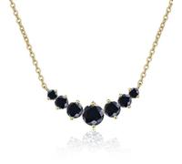 ZZHYGM Décorations Accessoires Simples Collier Moisanite 2.8ct pour Les Femmes Coup Couleur Round Color Lab Créé Diamants Colliers Perfect for Daily Wear Fêtes Girl de Mariage