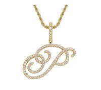 ZZHYGM féminins chaîne de la fête des mères du Ramadan Hop Hip Jewelry Collier Diamond Pendant Femme Pendre Pendrant Capital Pendants Colliers pour sœur