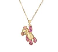 ZZHYGM Pendentif Happy Gummy en oxyde de zirconium pour fille Panda Collier griffe d'ours pour anniversaire, Saint-Valentin, A, A