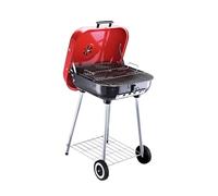 ZZHYTANG Barbecue à Charbon Roulant Portable avec Couvercle Émail, Grill Vertical Extérieur for Pique-Nique Camping Famille, Dimensions 46×45×76cm
