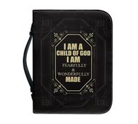 ZZHYTANG Couverture de Bible for Femme en Cuir PU - Poche de Rangement for Accessoires, Convient aux Bibles/Livres de dévotion, matériau de Protection de qualité supérieure(Pattern N,23.4CM)