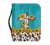 ZZHYTANG Couverture de Bible for Femme en Cuir PU - Poche de Rangement for Accessoires, Convient aux Bibles/Livres de dévotion, matériau de Protection de qualité supérieure(Pattern A,28.5CM)