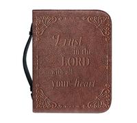 ZZHYTANG Couverture de Bible for Femme en Cuir PU - Poche de Rangement for Accessoires, Convient aux Bibles/Livres de dévotion, matériau de Protection de qualité supérieure(Pattern F,23.4CM)