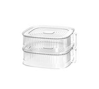 ZZHYTANG Couvre-Plats Transparents Empilables, Cloches de Conservation Alimentaire Réutilisables, Plateaux Isolés for Cuisine et Salle à Manger(Two-Story)