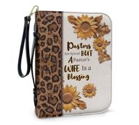 ZZHYTANG Housse for bibles, manuels Scolaires, Protecteur de Livre Multifonctionnel avec Emplacement for Stylo intégré, Couverture légère et Portable for cahiers(Pattern K,25.9CM)