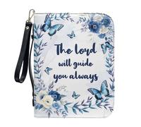 ZZHYTANG Housse for bibles, manuels Scolaires, Protecteur de Livre Multifonctionnel avec Emplacement for Stylo intégré, Couverture légère et Portable for cahiers(Pattern J,28.5CM)