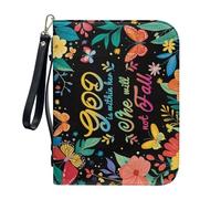 ZZHYTANG Housse for bibles, manuels Scolaires, Protecteur de Livre Multifonctionnel avec Emplacement for Stylo intégré, Couverture légère et Portable for cahiers(Pattern A,25.9CM)