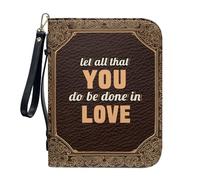 ZZHYTANG Housse for bibles, manuels Scolaires, Protecteur de Livre Multifonctionnel avec Emplacement for Stylo intégré, Couverture légère et Portable for cahiers(Pattern C,30.5CM)