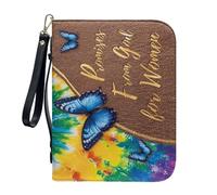 ZZHYTANG Housse for bibles, manuels Scolaires, Protecteur de Livre Multifonctionnel avec Emplacement for Stylo intégré, Couverture légère et Portable for cahiers(Pattern H,25.9CM)