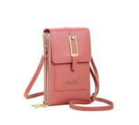 ZZHYTANG Pride Women's Crossbody Phone Wallet with Touchscreen Window - Trendy Minimalist Elegant Style(Dark Pink,B)