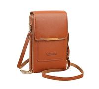 ZZHYTANG Pride Women's Crossbody Phone Wallet with Touchscreen Window - Trendy Minimalist Elegant Style(Marron,A)