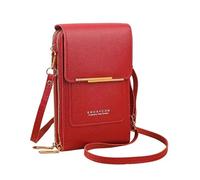 ZZHYTANG Pride Women's Crossbody Phone Wallet with Touchscreen Window - Trendy Minimalist Elegant Style(Rouge,A)