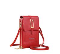 ZZHYTANG Pride Women's Crossbody Phone Wallet with Touchscreen Window - Trendy Minimalist Elegant Style(Rouge,B)