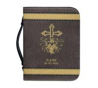 ZZHYTANG Sac de Rangement for Livres for l'église, la Bible, Portable, léger et résistant Organisation des cahiers for Les étudiants et Les Femmes. Bibliothèque Personnalisable(Pattern B,25.9CM)