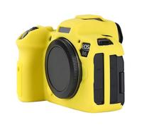ZZjingli Accessories Étui de Protection en Silicone Souple for Canon EOS R6 Mark II, Texture Litchi (Rouge) (Jaune) (Noir) (Camouflage)(Jaune)