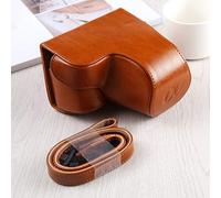 ZZjingli Accessories Étui en Cuir PU Full Body avec étui for Sony A6400 / ILCE-A6400 (Noir) (café) (Brun) (Couleur : Brown)
