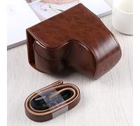 ZZjingli Accessories Étui en Cuir PU Full Body avec étui for Sony A6400 / ILCE-A6400 (Noir) (café) (Brun) (Couleur : Coffee)