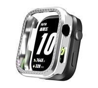 ZZjingli - Coque de Montre Creuse en Polycarbonate for Huawei Watch D2, Une rangée de Diamants, Demi-Couverture (Noir), Or Rose, lumière des étoiles, etc.(Silver)