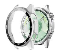 Zzjingli Coque de Protection en Polycarbonate intégré, Style dégradé, avec Film trempé, for Montre Huawei Watch GT 6 41 mm (Rouge, Noir, Vert Officiel, etc.)(Silver)