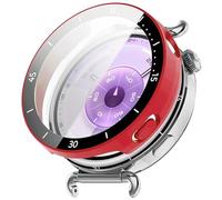 Zzjingli Coque de Protection en Polycarbonate intégré, Style dégradé, avec Film trempé, for Montre Huawei Watch GT 6 41 mm (Rouge, Noir, Vert Officiel, etc.)(Red)