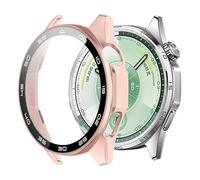 Zzjingli Coque de Protection en Polycarbonate intégré, Style dégradé, avec Film trempé, for Montre Huawei Watch GT 6 41 mm (Rouge, Noir, Vert Officiel, etc.)(Sand Pink)