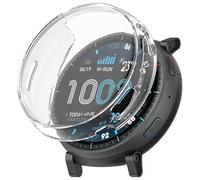 Zzjingli for Amazfit Active Max étui de Protection de Montre en TPU galvanisé à Couverture complète (Gris) (Noir) (Rose), etc.(Transparent)