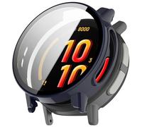 Zzjingli for Garmin Bounce 2 Film trempé étui de Protection de Montre PC intégré(Ink Blue)