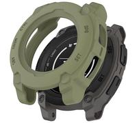 ZZjingli for Garmin Instinct E 40 mm, Demi-Couverture Creuse, étui de Protection en TPU (Orange), Starlight, Bleu, etc.(Jungle Green)