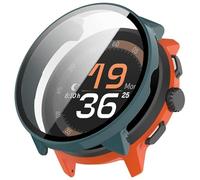 ZZjingli for Suunto Run Film trempé intégré PC Watch Housse de Protection (Rose) (Ivoire Blanc) (Couleur Transparente) etc.(Pine Green)