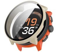 ZZjingli for Suunto Run Film trempé intégré PC Watch Housse de Protection (Rose) (Ivoire Blanc) (Couleur Transparente) etc.(Ivory White)
