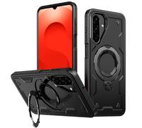 zZjoOoj 360°Rolatif Support Magnétique Coque pour Samsung Galaxy A26 5G [CD Anneau Support Stable pour Mag-Safe] [N°1 Puissance Magnétique & Antichoc Protection Militaire] Coque Fine Durable, Noir