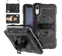 zZjoOoj Coque Antichoc intégral pour Tablette Xiaomi Redmi Pad 2 WiFi HyperOS 11 Pouces 2025,avec Support Rotatif,Dragonne Rotative à 360,Bandoulière et Porte-Stylo,Noir