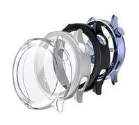 zZjoOoj Coque avec film de protection d'écran pour Xiaomi Watch S5 46 mm, coque de protection intégrale en verre trempé intégré, haute sensibilité (argenté/noir/transparent)