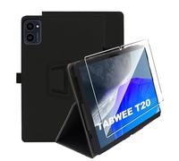 zZjoOoj Coque Compatible avec BESTTAB A20/ TABWEE T20 Pouces, Fin Étui avec Verre Trempé avec Fonction Support, Noir