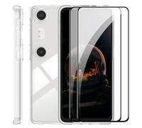 zZjoOoj Coque compatible avec Xreal Beam Pro + [2 pièces] Protection d'écran en verre trempé, Coque en silicone premium TPU de haute qualité (Transparent)