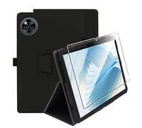 zZjoOoj Coque pour Tablette Doogee U11/ U11 Pro/TECLAST P50T (11 inch),Case Protection Housse Premium PU, Fin Étui avec Verre Trempé avec Fonction Support,Noir