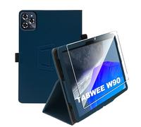 zZjoOoj Coque pour Tablette pour Tablette TabWEE W90/ T90 11 Pouces,Case Protection Housse Premium PU, Fin Étui avec Verre Trempé avec Fonction Support, Marineblau x1