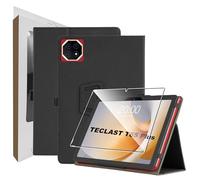 zZjoOoj Coque pour Tablette TECLAST T65 Plus 13.4 Pouces,Case Protection Housse Premium en Cuir PU,Fin Étui avec Verre Trempé avec Fonction Support,Noir