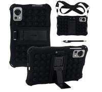 zZjoOoj Étui de protection en silicone pour tablette Headwolf Fpad7/AllDOCUBE iPlay 60 mini/60 mini Pro/60 Mini Turbo, avec bandoulière et stylet, résistant aux chocs, adapté aux enfants - Noir