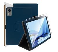 zZjoOoj Étui de protection pour tablette DOOGEE T36 12" - Ultra fin - En polyuréthane - Avec 1 film anti-rayures - Dureté 9H - Fonction support vertical - Bleu marine