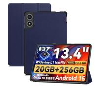 zZjoOoj Étui pour TECLAST T65/TABWEE T60 Pro/Svitoo G99 13,4 pouces Tablette, Étui de protection fin avec support et fonction veille/réveil automatique, Bleu marine