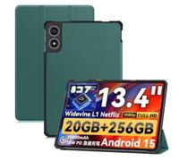 zZjoOoj Étui pour TECLAST T65/TABWEE T60 Pro/Svitoo G99 13,4 pouces Tablette, Housse de protection fine avec support et fonction veille/réveil automatique, Vert