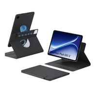 zZjoOoj Housse pour OnePlus Pad Go 2/Oppo Pad 5 12 Pouces Tablette, Coque à 360° Pivotante Magnétique Détachable, Sommeil/Réveil Automatique, Support Réglable - Noir
