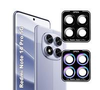 zZjoOoj Protection Objectif Caméra Arrière pour Xiaomi Redmi Note 14 Pro 5G & Xiaomi Poco X7 5G, Accessoire Verre Trempé Anti-rayures Ultra Résistant Individuel Film, Multicolore + Noir